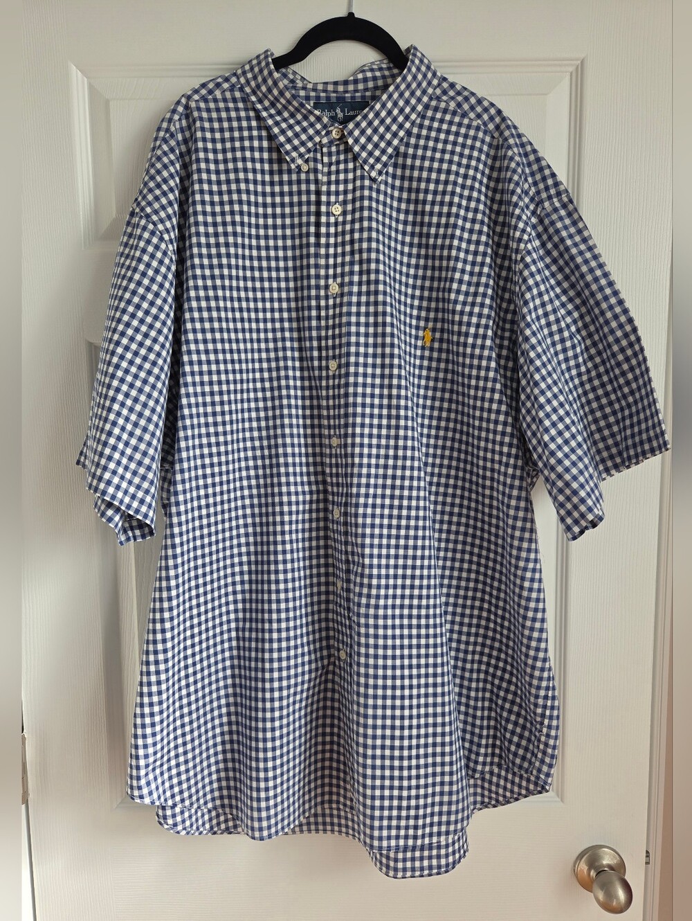 Polo by Ralph Lauren Classic Fit Navy & White Gingham Button-Down Shirt